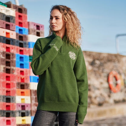 Celtic Knot Sage 1/4 Zip Jumper