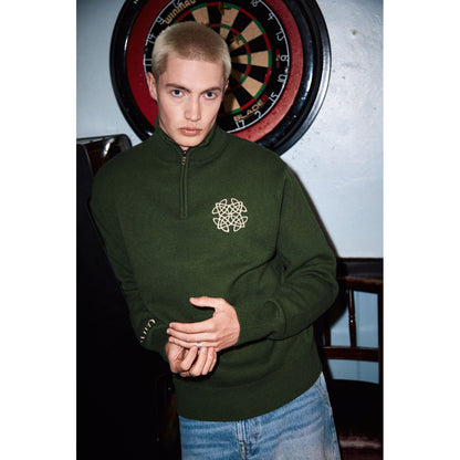 Celtic Knot Sage 1/4 Zip Jumper