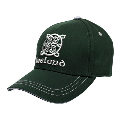 Embossed Ireland Celtic Knot Green Baseball Cap