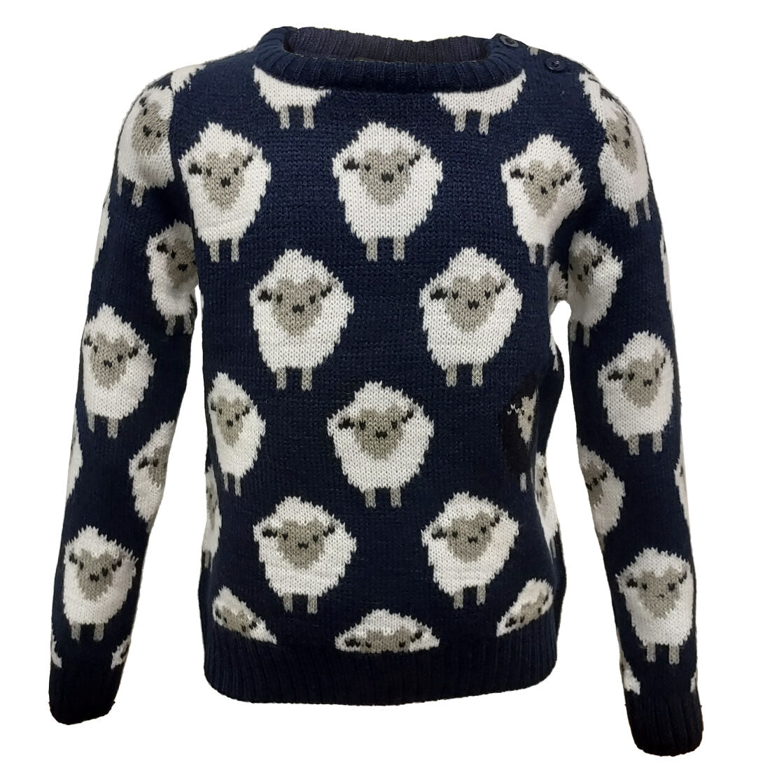 Kids All Over Sheep Pattern Jumper Navy