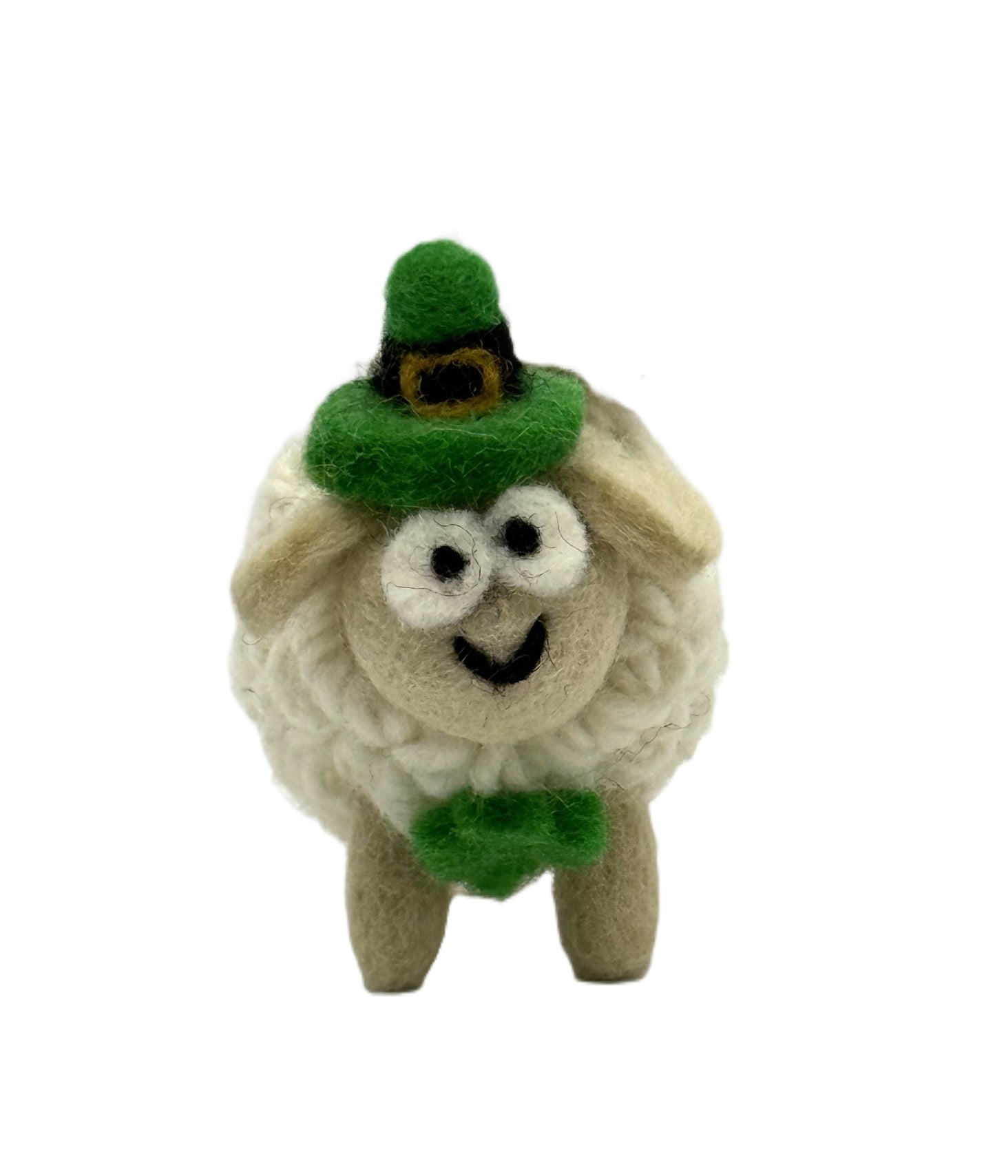 Small White Sheep with Green Hat