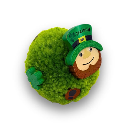 Handmade Wooden Leprechaun Magnet
