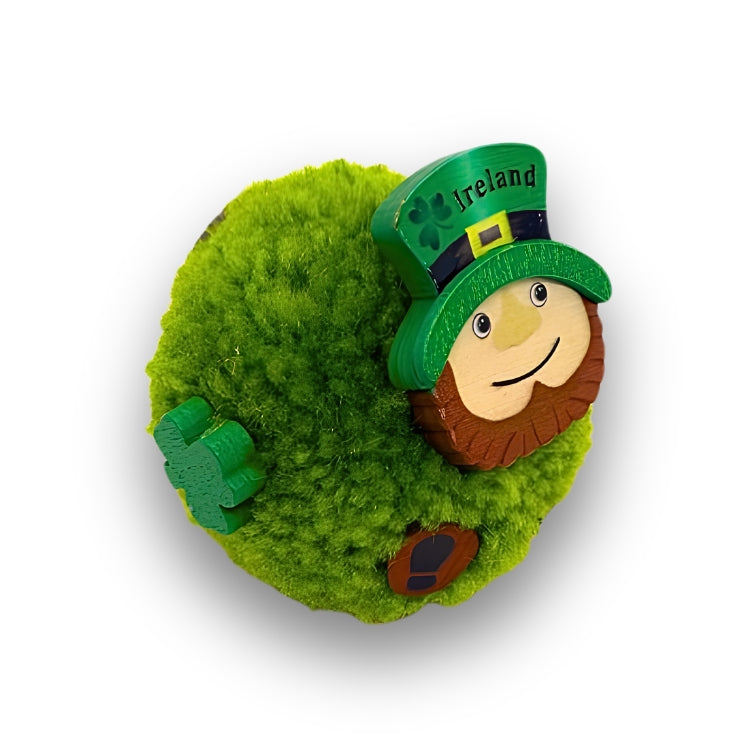 Handmade Wooden Leprechaun Magnet 