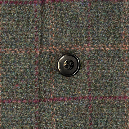 Men's Tweed Box Check Waistcoat Green