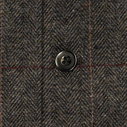 Heritage Herringbone Tweed Waistcoat Grey