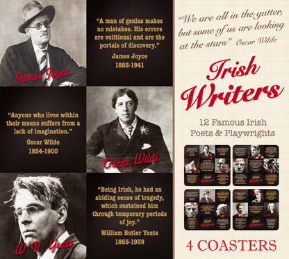 Irish Writers Image Table Coasters