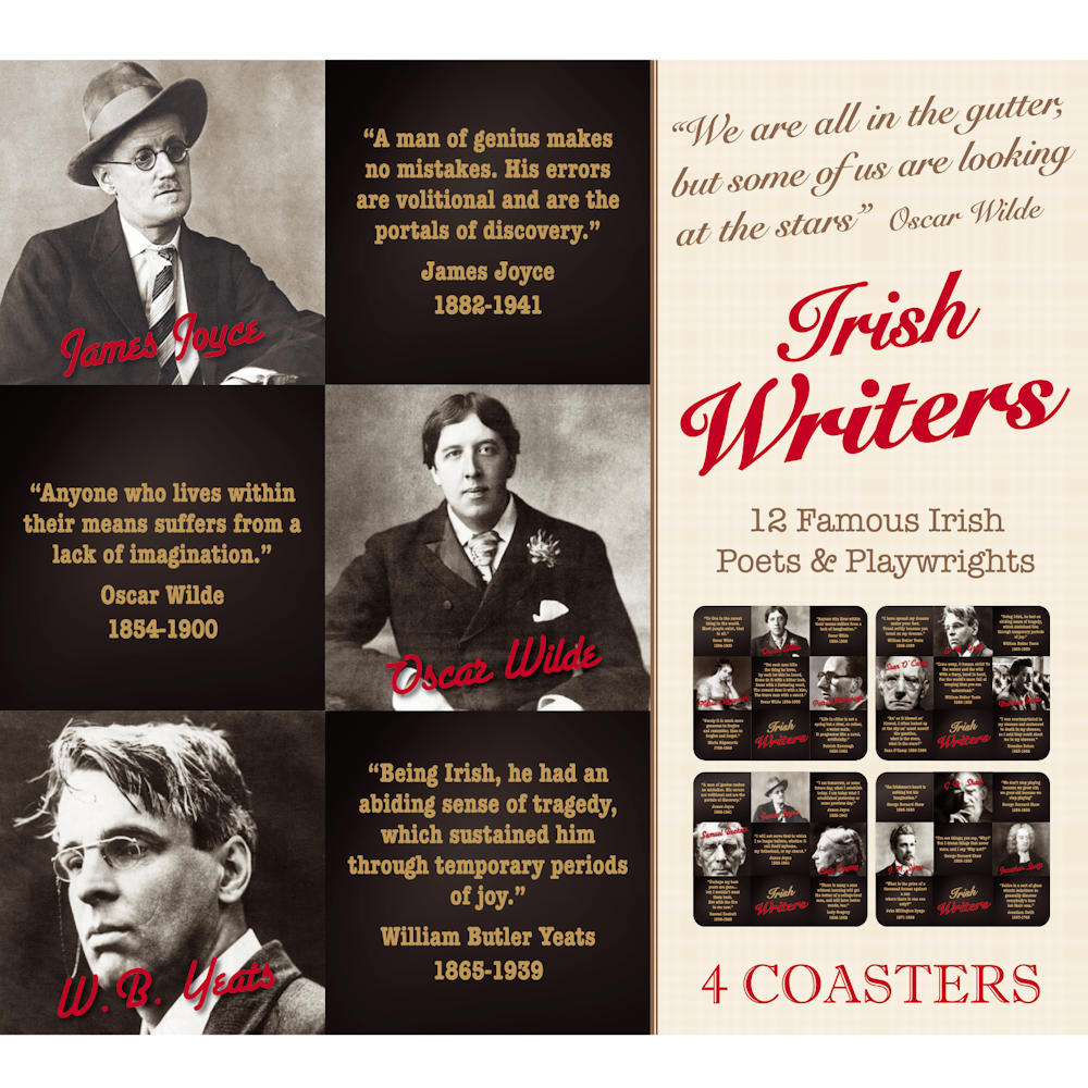 Irish Writers Image Table Coasters