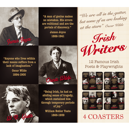 Irish Writers Image Table Coasters
