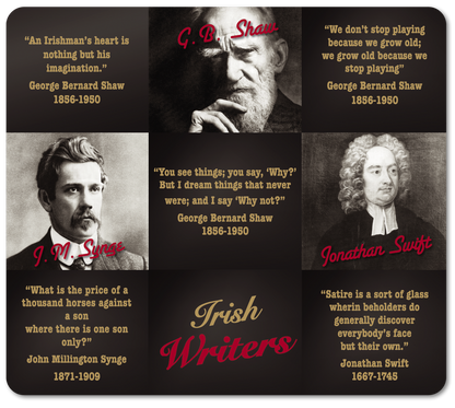 Irish Writers Image Table Coasters