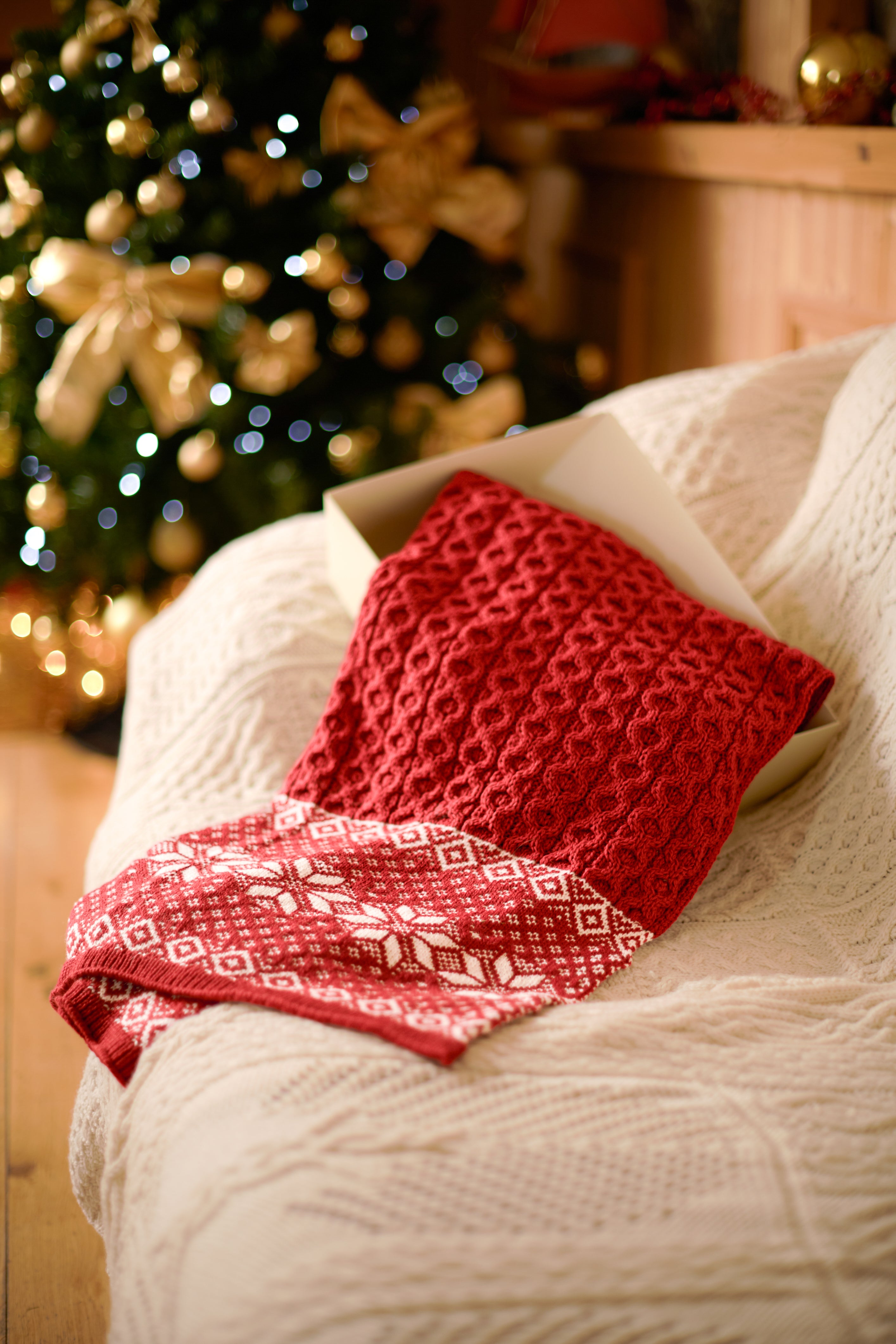 Christmas Jacquard Wool Throw 