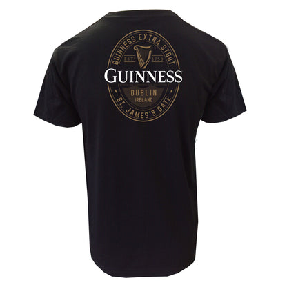 Guinness Harp Black Short Sleeve T-Shirt