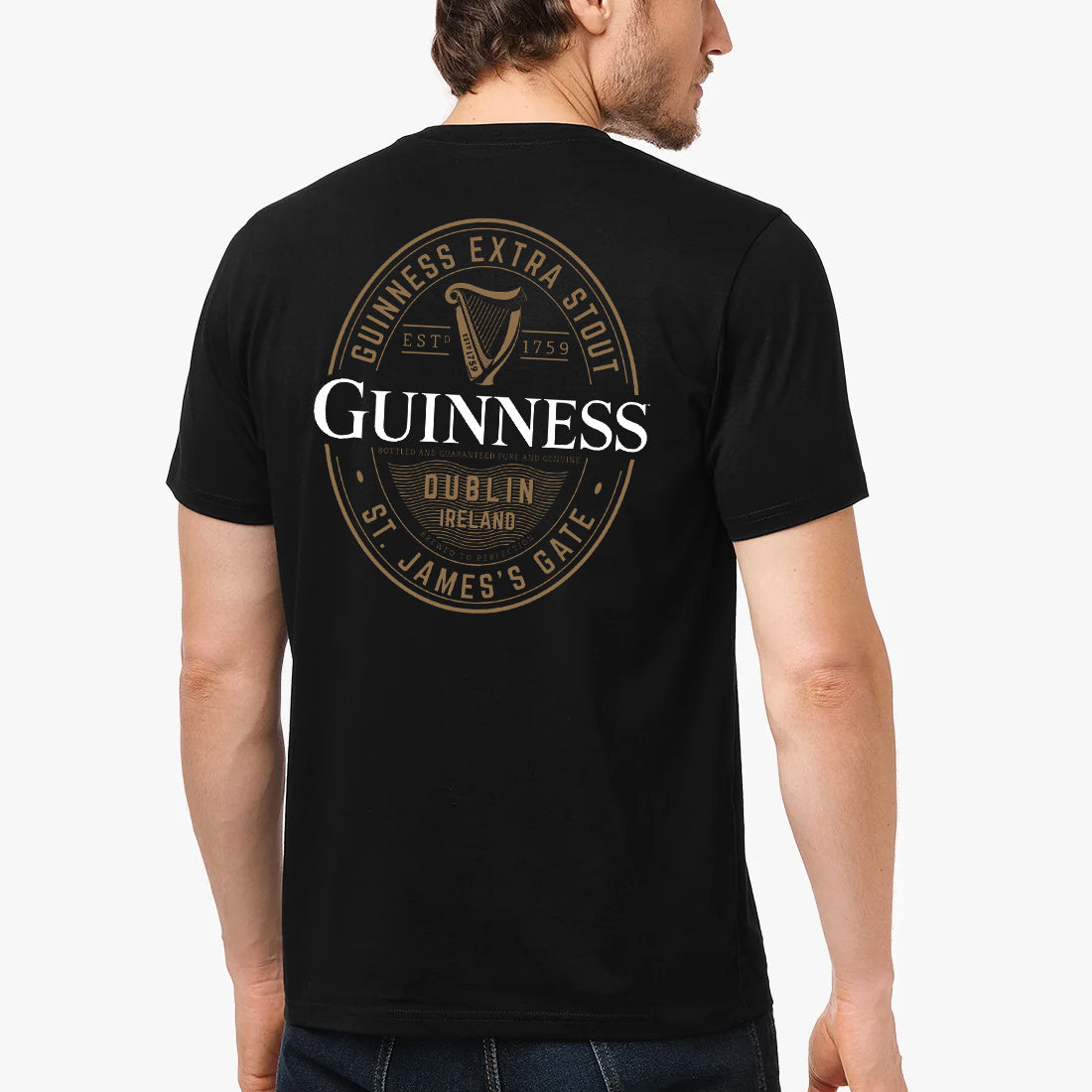 Guinness Harp Black Short Sleeve T-Shirt