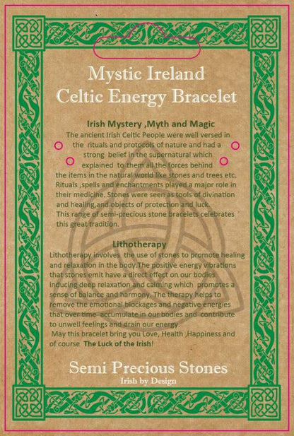 Mystic Ireland Turquoise Semi Precious Stone Celtic Energy Bracelet
