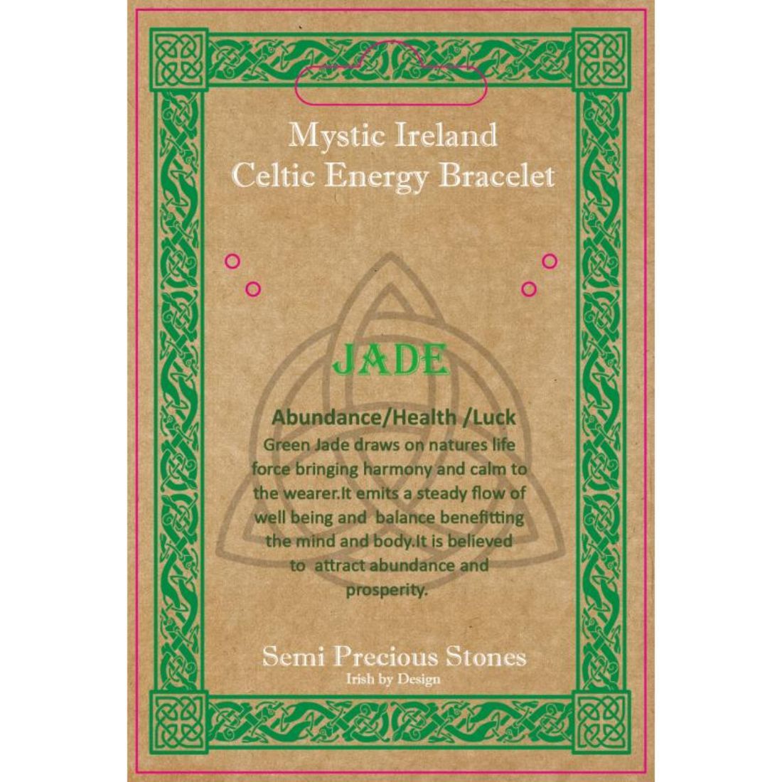 Jade Stone Celtic Energy Bracelet 