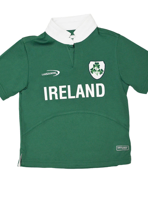 Kids Lansdowne Ireland Shamrock Crest Design Rugby Shirt