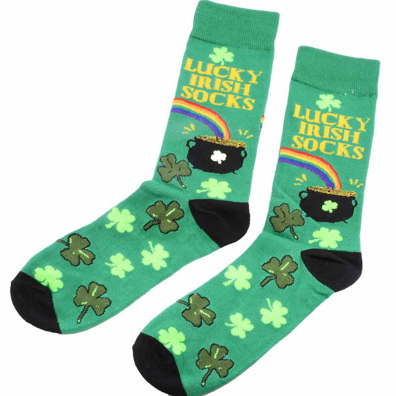 Shamrock Rainbow & Gold Lucky Irish Socks
