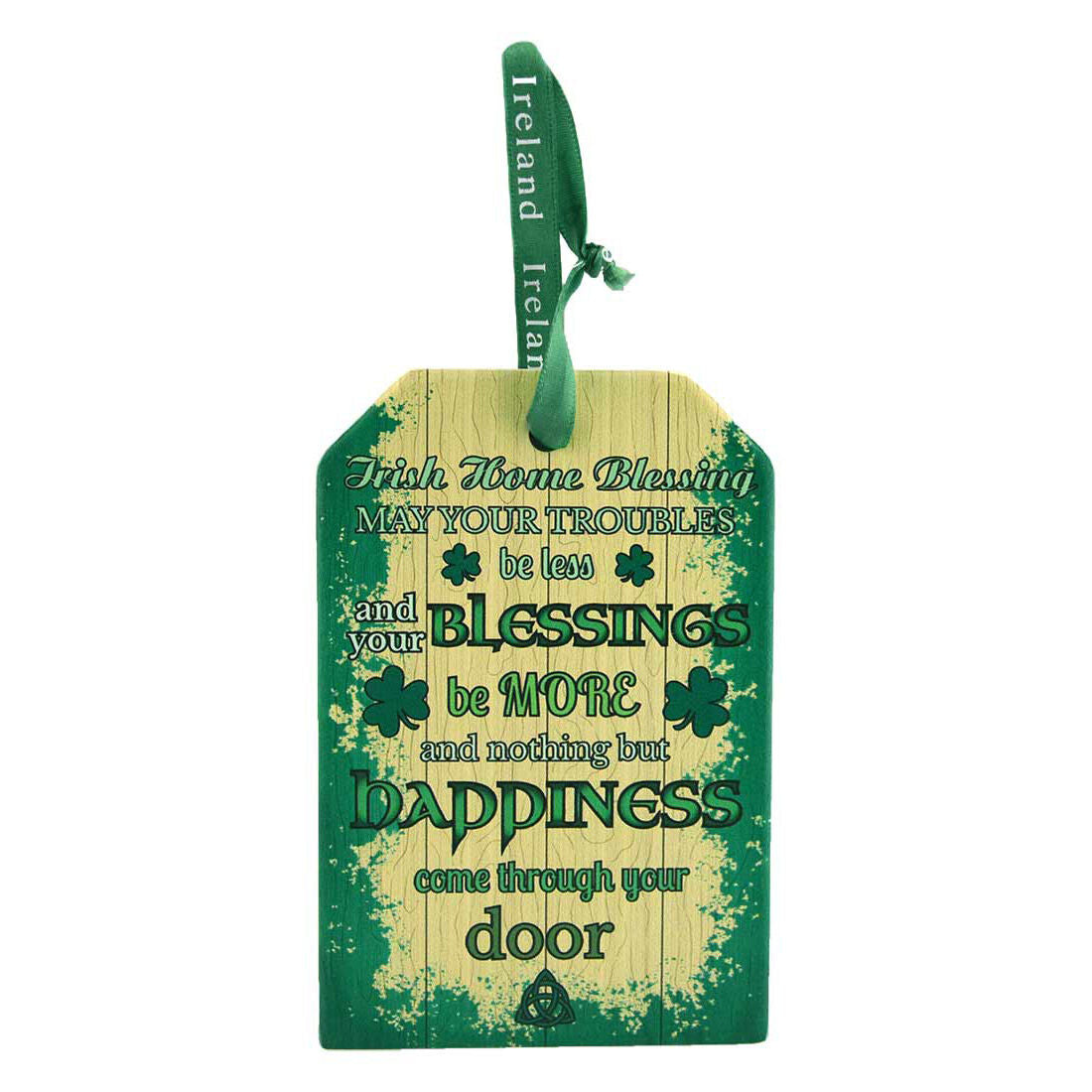Ceramic Hanging Wall Plaque With Traditional Irish Home Blessing Sign