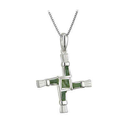 Connemara Marble St Brigids Cross Necklace