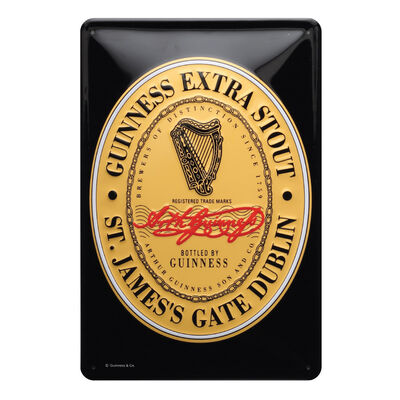 Iconic Guinness Heritage Label Metal Sign