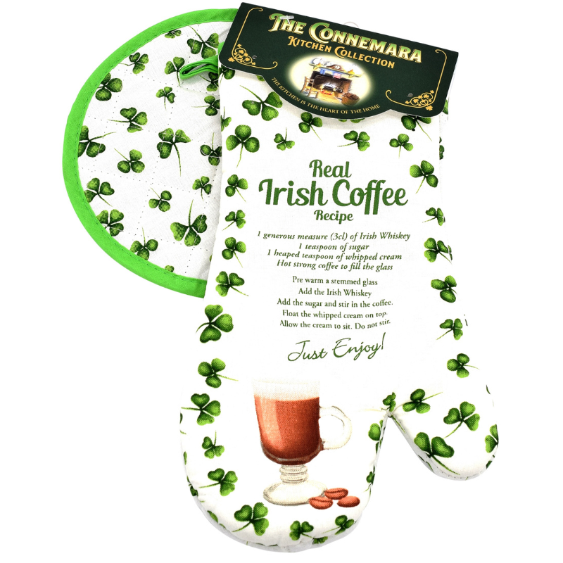 Irish Coffee Mitts and Pot Holder