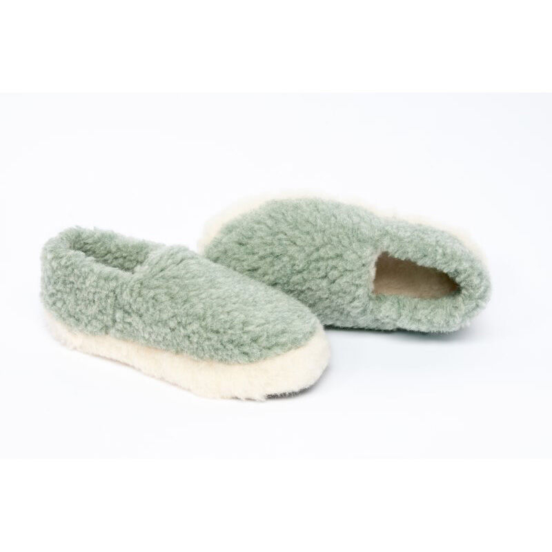 Yoko Wool Siberian Slippers Green