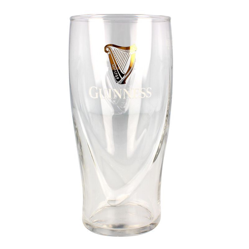 Guinness Embossed Gravity Pint Glasses 2 Pack Glass Set with