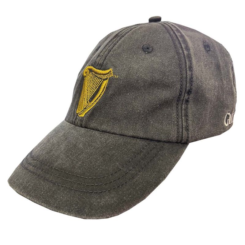 Guinness Harp Baseball CapWashed Black