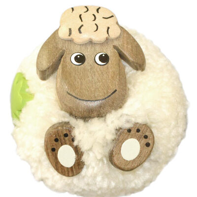 Fluffy Sheep Magnet - White