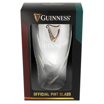 Guinness 540ml Pint Glass With Engraving and Gift Box