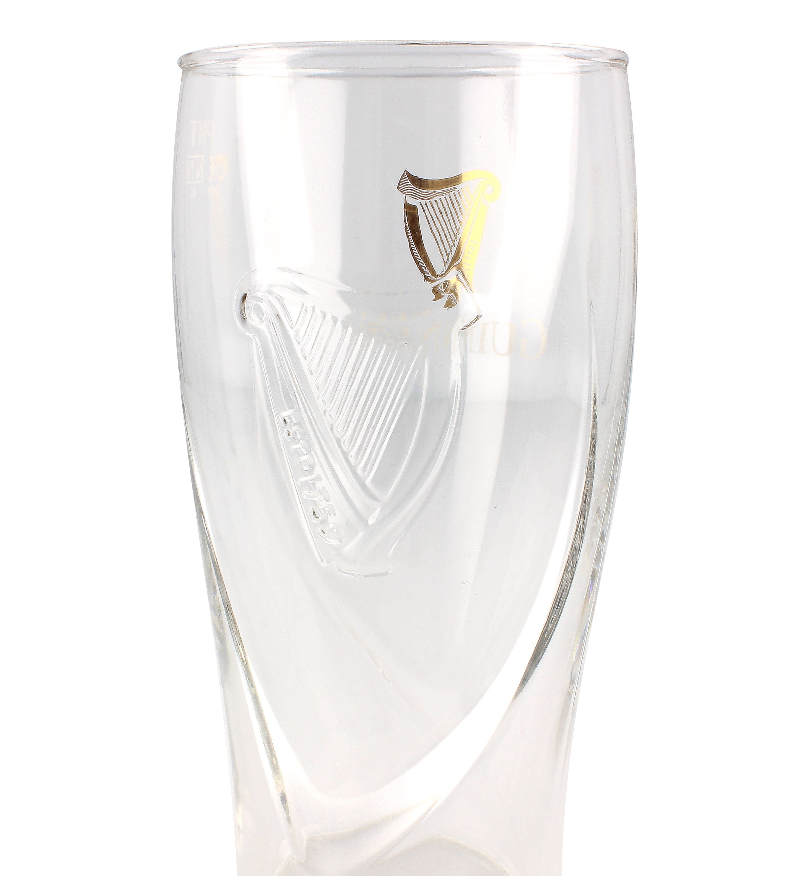 Guinness Harp Gravity 20oz Pint Glass 2-Pack