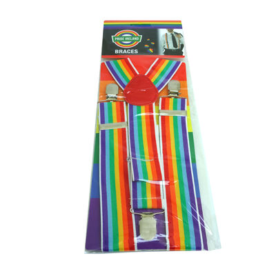 Pride Colored Elastic Suspenders