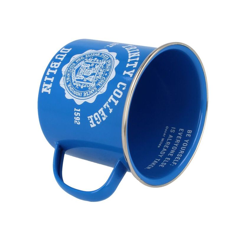 Trinity College Dublin Crest Enamel Mug Blue