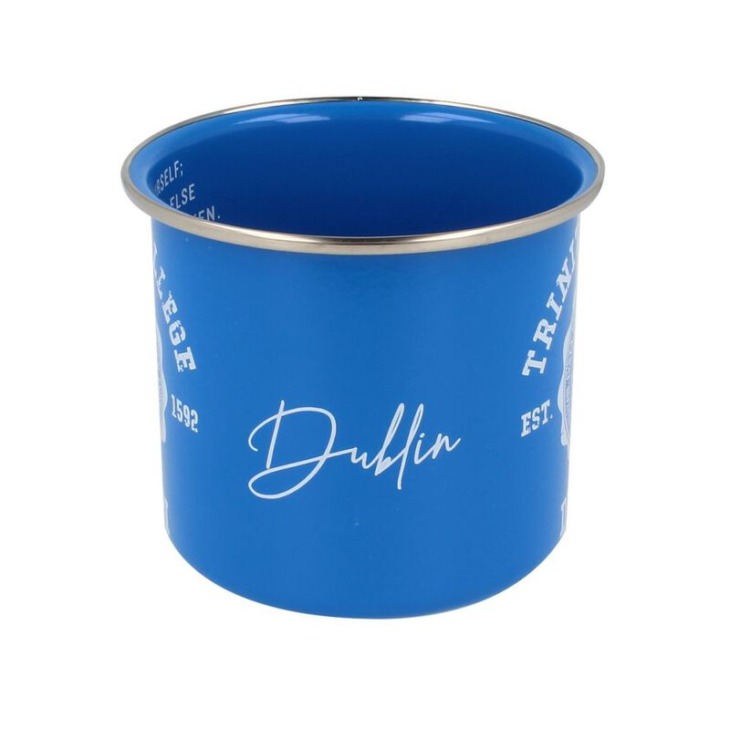 Trinity College Dublin Crest Enamel Mug Blue