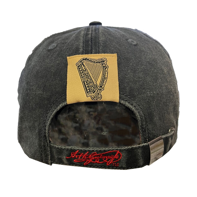 Black Acid Wash Guinness Vintage Baseball Hat
