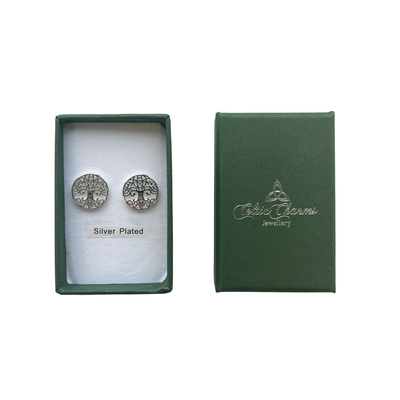 Tree Of Life Silver Plated Earrings