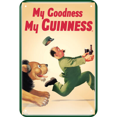 Guinness Iconic Lion Design Metal Sign