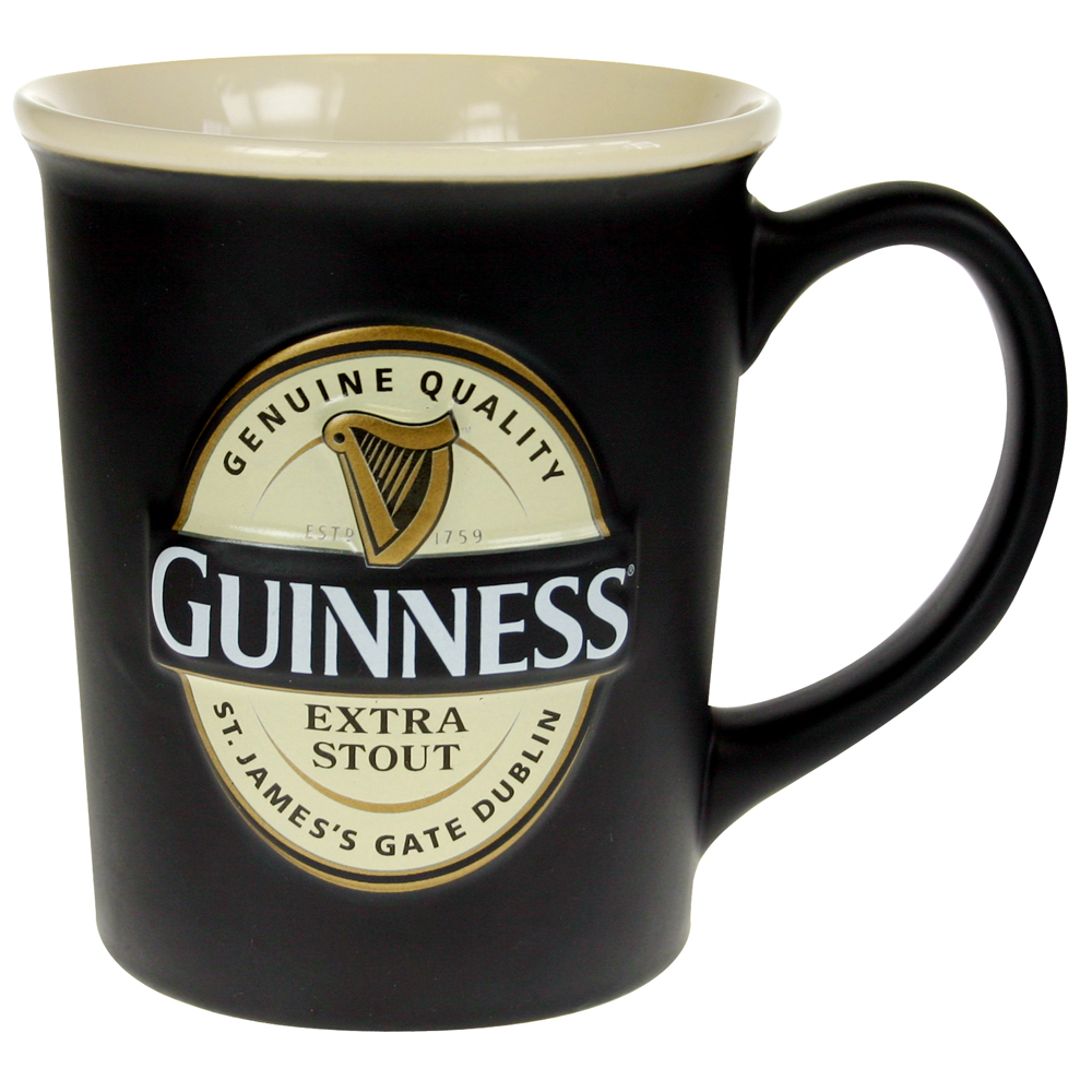 Ceramic Guinness White Espresso Mug with Toucan Label Design