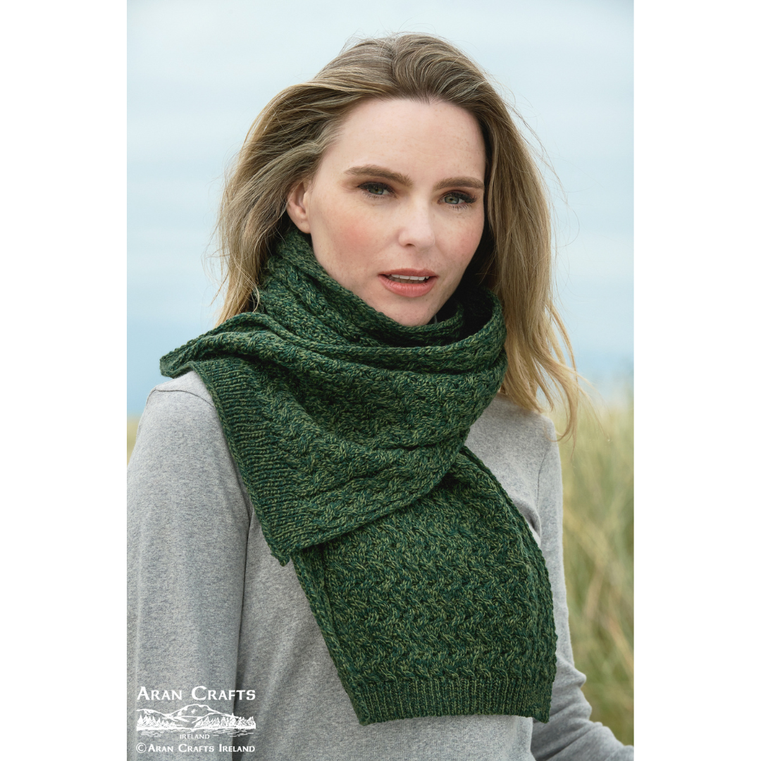 Super Soft merino Wool Infinity scarf Army Green