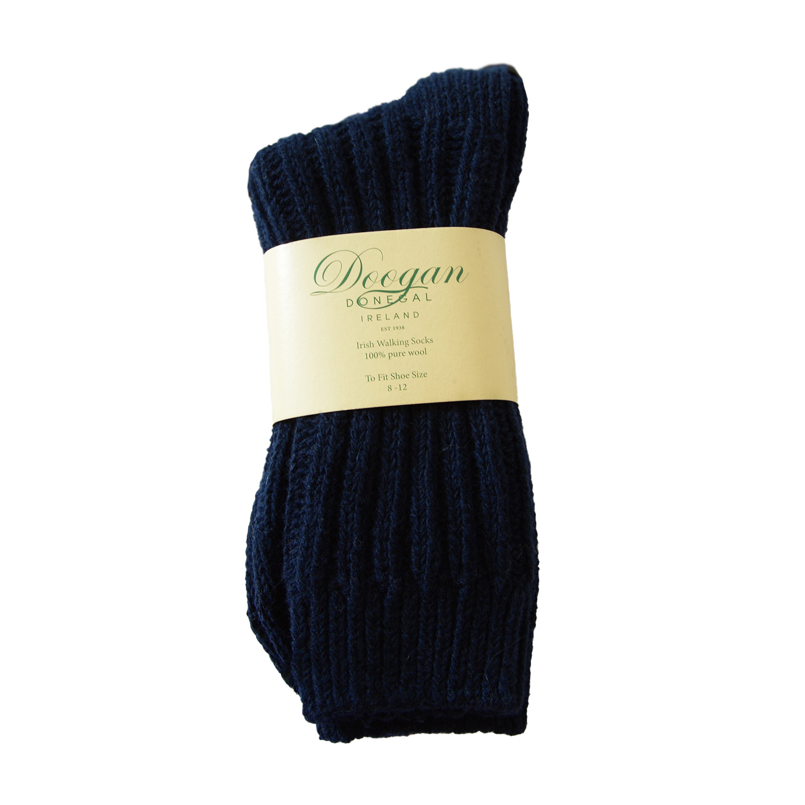 Doogan Donegal 100% Pure Wool Irish Walking Socks Marl Green And