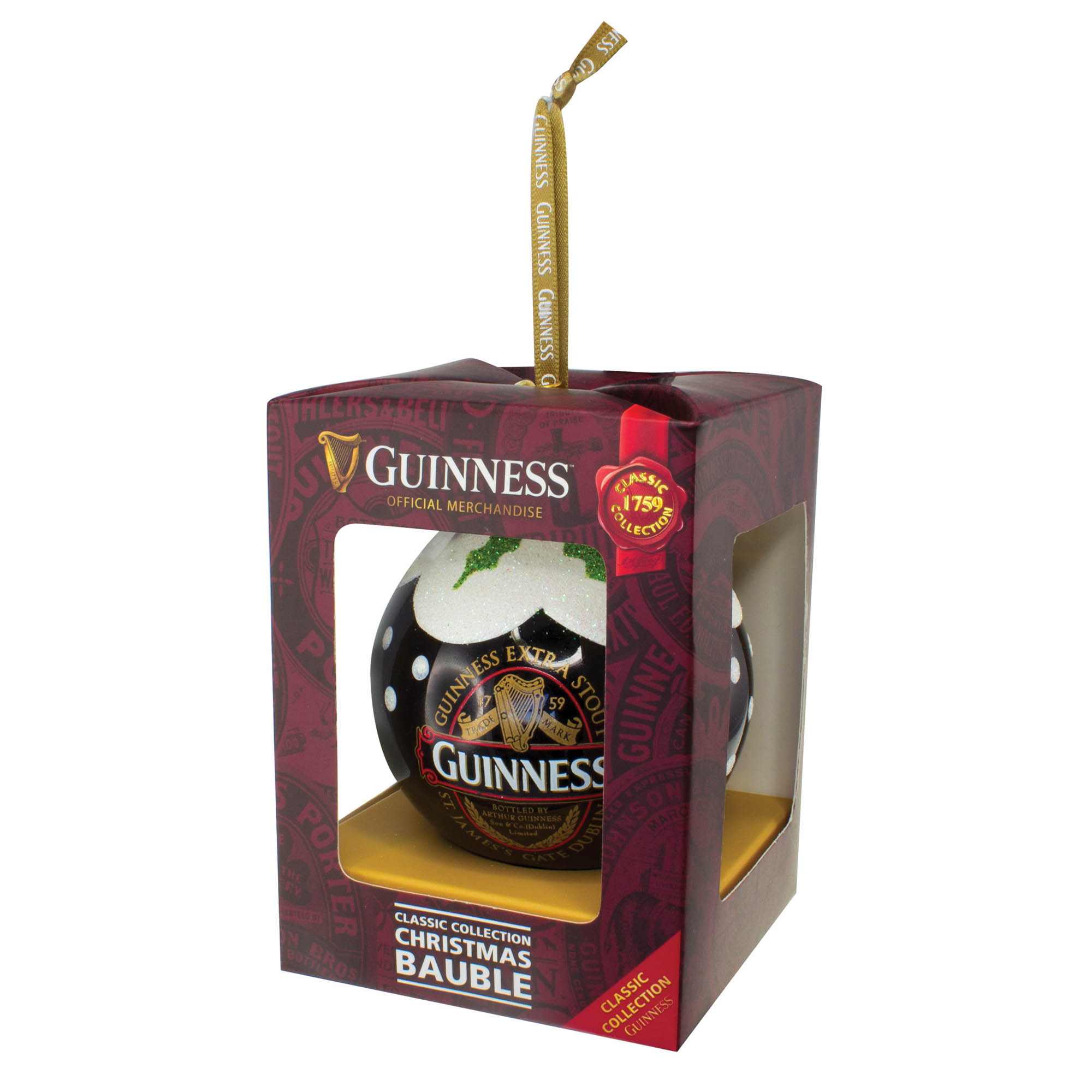 Guinness Christmas Bauble With Guinness Classic Collection Label Design